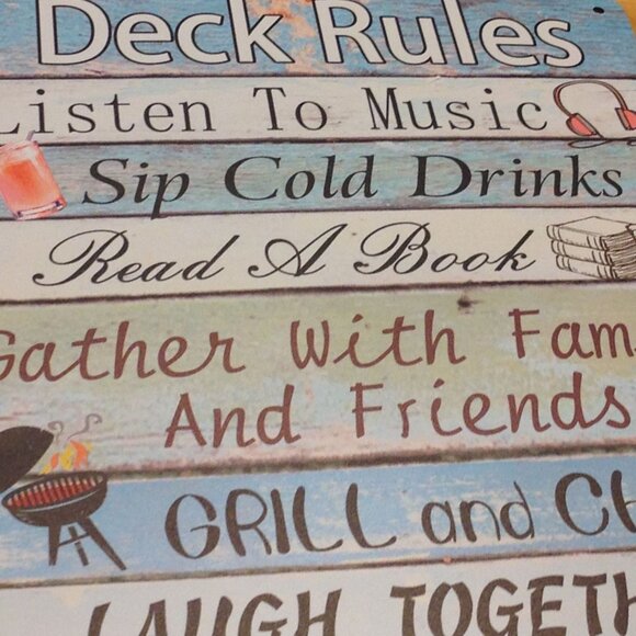 Distressed, vintage look -  Deck Rules - Picture 2 of 5